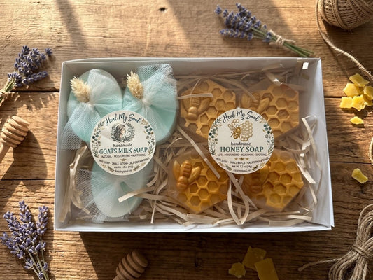 Goats milk and honey handmade soaps gift set